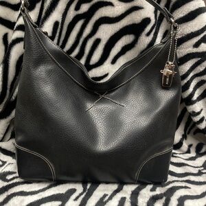 Nine West Vintage Black Leather Women's Bag with charms